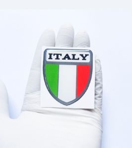 Stiker motor mobil laptop bendera Itlia/emblem lentur logo Italy