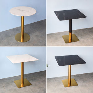 Modern Minimalist Rock Plate Dining Table Coffee Shop Tea Shop Dessert Shop Bar Table And Chair Combination Long Rectangle Square Commercial