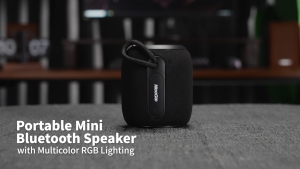 MeeGoo Speaker Portable RGB Lighting 5W Wireless Speaker Subwoofer Mini Bluetooth Outdoor Waterproof Long Battery Black 蓝牙音响