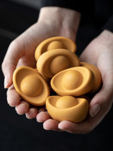 Yixing Original Mine Purple Clay Gold Yuanbao Treasure Tea Pet Desktop Decoration Premium Can Attract Wealth Tea Tray Tea Set Small Tea Toy