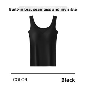 MiiOW | Cat Woman Ice Silk Strap Vest Womens New 2025 Integrated Chest Pad Bra One-Piece Summer Beautiful Back Inner Wear Top Outerwear
