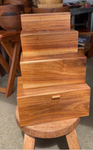 กล่องไม้ กล่องใส่ของ ชุด 4 ใบ สามารถจัดเก็บได้ง่าย ตัวงานไม้สัก