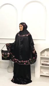 Mukena Dewasa Bordir Timbul Premium Valenia Mukenah Mewah Cantik