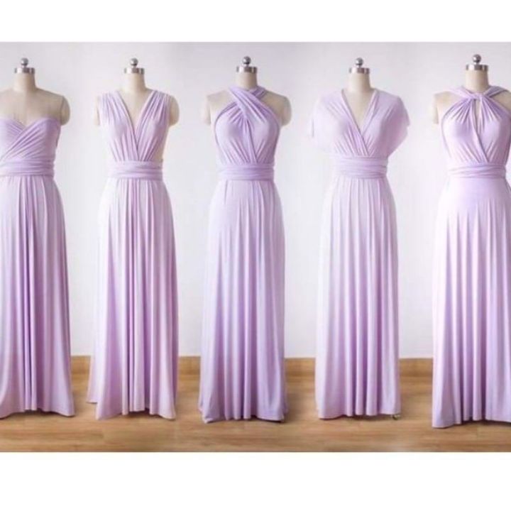 light purple infinity dress Lilac Grey Bridesmaid Dress Convertible Wrap dress, Lilac Grey infinity Dress Multi-way Wrap Dress Maternity Dress Party Dress