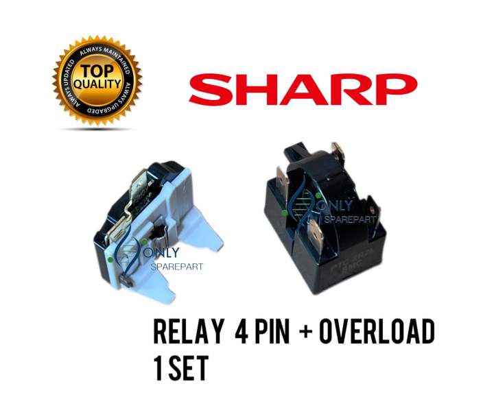 Relay 4 Pin + Overload Kulkas Sharp 1 Pintu / 2 Pintu | Lazada Indonesia