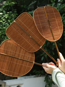 Quạt Tre Dài Tay Bằng Gỗ Sồi Trang Trí Nhà Cửa Phong Cách Trung Hoa Cổ Điển Dùng Để Làm Mát Trong Nhà Dùng Kèm Trang Phục Hanfu