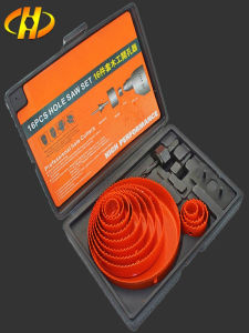 HuaFengJiShan round Hole Saw 11 Piece 16 Piece Set Hole Expander Drill Woodworking Hole Spacing Group Set Electric Drill