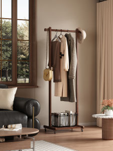 TINGXU | Mobile Multi-purpose Solid Wood Clothes Rack