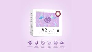 [FREE SHE COMFORT 60ML] X2 Chi Vol II Storm (Black) Monthly Softlens Warna