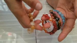 Vòng tay-lắc đeo tay hình trái tim đá tự nhiên