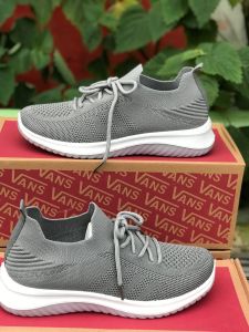 Sepatu slip on import cewek SAILATU abu sz 36-40