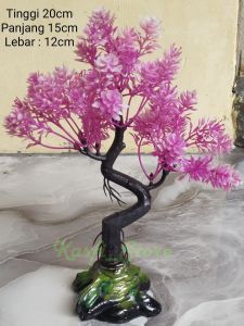 Hiasan aquarium aquascape tanaman bonsai sintetis ornamen perlengkapan dekorasi akuarium