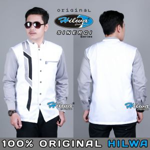 kemeja Koko dewasa lengan panjang motif sinergi size S M L XL XXL