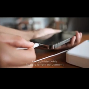 IN-BOX Usams 3475 10000mah Powerbank with retractable Type-C cable