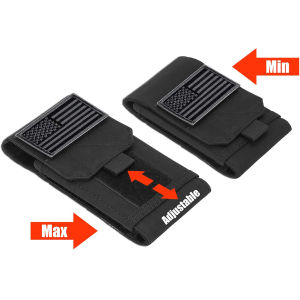 US Black Army Camo Molle Bag for Mobile Phone Belt Pouch Holster Cover Case for iPhone 16 Pro Max/iPhone 15 Pro Max/iPhone 14 13 12 Pro Max/iPhone 16 15 14 Plus