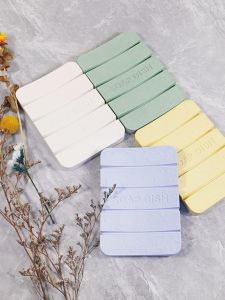 High Absorbency Silicon Dendroid Soap Tray Dry Bathroom Vanity Creative Soap Holder Pure Color Chinese Style Household Cleaning Tool
