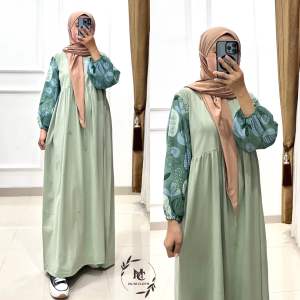 Freya dress daily kaos maxi gamis nyaman motif