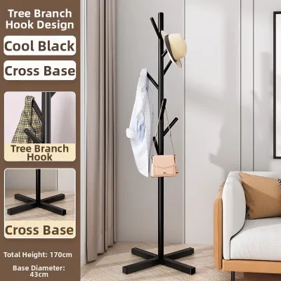 Simple Floor Coat and Hat Stand Indoor Home Clothes Hanger