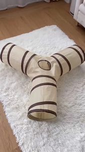 Winky Wink🐱อุโมงค์แมว อุโมงค์3ทาง สำหรับสัตว์เลี้ยง ของเล่นแมว อุโมงค์พับได้ อุโมงค์ สำหรับแมวหรือสัตว์ขนาดใหญ่ เต้นท์แมว สนุกนุ่มเป็นมิตรกับสัตว์เลี้ยง