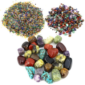 3 Sizes 100g Natural Mixed Crystals Material Gravel Stones Chip Minerals Specimen Gemstone Aquarium Micro Landscape Decoration