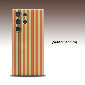 BILIBILI | orange yellow vertical stripe For Samsung Galaxy S26 S25 S24 A56 A36 Dual Layer Luxury Fashion Full Lens Protective Case