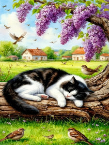 Huacan Diamond Painting Cat Diamond Embroidery Animal Flower New Collection 2026 Handmade Gift