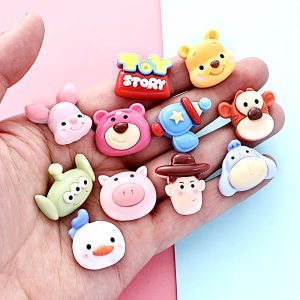 Handmade Resin Cute Animal Cartoon Headshot Hairpin Case Simulation Food Toy Accessory DIY Materials Bright Finish Decorative Pin