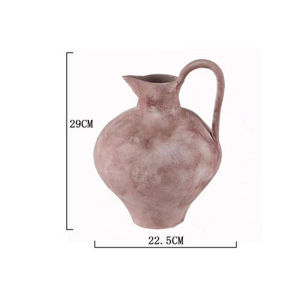 Wabi-Sabi Style Flower Vase Living Room Decorative Accessories Ancient Simulation Desktop Decoration Flower Pot Homestay High-End Clay Jar