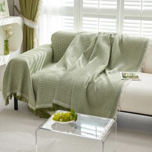 Nordic Polyester Cotton Sofa Blanket for Living Room Washable Plaid Sofa Protector Towel Home Decor Couch Chair Covers Nap Blanket 소파 담요