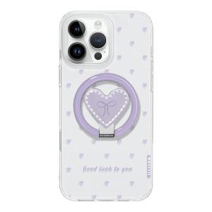 MASFEIL | Trái tim sọc cho ốp Apple 18Promax Giá đỡ băng từ Ro9 Ốp iPhone17Pro 16 ip15pm Mỏng