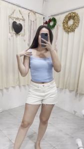 Tank Top Bra / Inner Kaos Tangtop Tali Spagetti / Tengtop Kotak Tali Double Hitam