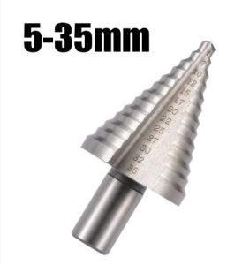 ดอกสว่าน ทรงเจดีย์ เจาะขยาย คว้านรู HSS 4241 ดอกขนาดใหญ่ เจาะได้ 13 ระดับ 5-35 mm เหมาะสําหรับงานทั่วไป