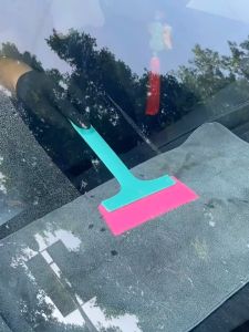 WR-113 Qili Long Handle Pink Scraper For Car Tint Macolay Enterprise