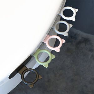 5Pcs Toilet Seat Lifters Multifunction Silicone Self-Adhesive Cabinet Door Handle Avoid Touching Handle Ring Shape Pot Seat Lifter WC Accessories