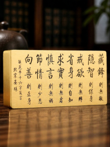 FUGUANGPUZHAO | Steady Brass Paperweight 16-character Maxim