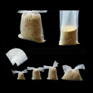 50pcs Carp Fishing PVA Bag Fast Dissolve Water Soluble PVA Bags Pellets Bait Bags for Carp Coarse Boilie Pellet Bait Feeder