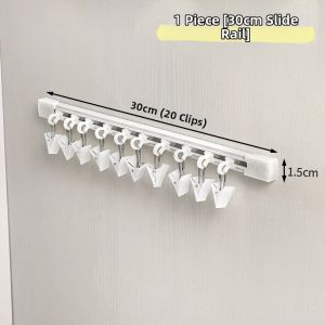 GUOQI | No-Drilling Wall Mounted Hair Accessories Organizer With Slide Rail Clips