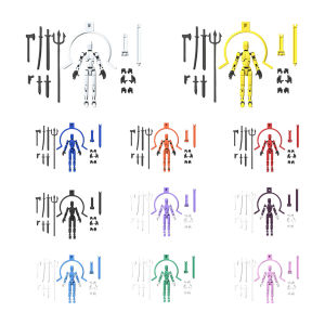 【New Arrival】 13 Multi-Jointed Action Figures with Multiple Accessories Full Body Mechanical Movable Toy Desk Decoration Gift for Kids