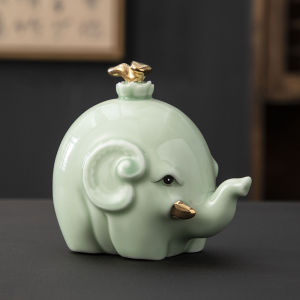 Đồ Trang Trí Gốm Voi Xanh Bằng Gốm Sứ Trang Trí Văn Phòng Phòng Khách Đồ Trang Trí Bàn Làm Việc Đồ Trang Trí Nhà Cửa Đồ Trang Trí