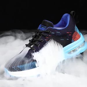 Breathable Mesh Safety Shoes Steel Toe Anti Smash Air Cushion Lightweight Work Sneakers Men Women Slip Resistant Comfortable