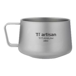 Tiartisan | Cốc Cà Phê Titanium Sạch Đôi Tường Cách Nhiệt Dùng Ngoài Trời