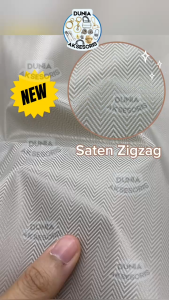 Asesoris Tas KAIN SATEN ZIGZAG - PREMIUM (1 Yar x Tinggi 1.5 Meter - TEBAL + HALUS + TDK LUNTUR + IMPORT) - Aksesoris Tas & Daleman Tas & Serba guna (Sejenis Amtex kain puring sateng jepang matador kahatex)