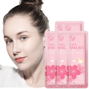 Clara. Sakura Face Mask Ration Pack Facial Sleeping Cream Mask No Washing Moisturizing Nourishing Skin Firm Beauty FaceCare 1Pc