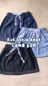 Aruchi Celana Panjang Jeans / Celana Pendek Denim Anak Laki Laki / Perempuan / Rok Denim Anak Perempuan (1-3 tahun)