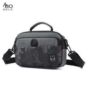 ABOSOLE กระเป๋าพาดลำตัวมีสไตล์กระเป๋าสะพายไหล่ผู้ชายกระเป๋าเดินทางกลางแจ้งกระเป๋าถนนแนวสปอร์ตกันน้ำได้ความจุน้ำหนักเบาลำลองกระเป๋าสะพายหน้ากลางแจ้งสำหรับผู้ชาย