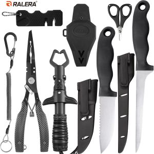 Lure Fishing Pliers Equipment: Fish Gripper Fishing Pliers Fish Scissors Fishing Knife Complete Set Essential for Fishing