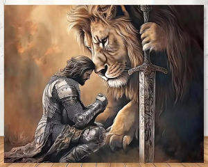 BILIBILI | Jigsaw Puzzle 500/1000/1200/2000PCS Knight Lion Vintage Mythical Fantasy Art Wall Decor Gift