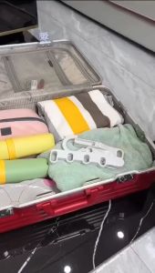 Travel hanger wall cupboard drawer 5-holes folding portable foldable clothes rack space saving durable multi hanger
