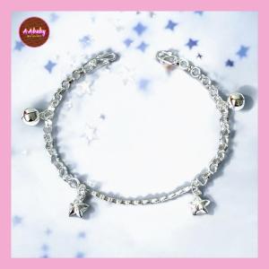 🌈AAbaby Galleries AA451 Original Baby 925 Silver Anklet Bracelet Star Smile 微笑 Rantai Kaki/Tangan/Gelang Bayi