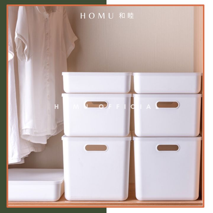 HOMU Storage Organizer With Lid Muji Storage Box Toilet Bathroom